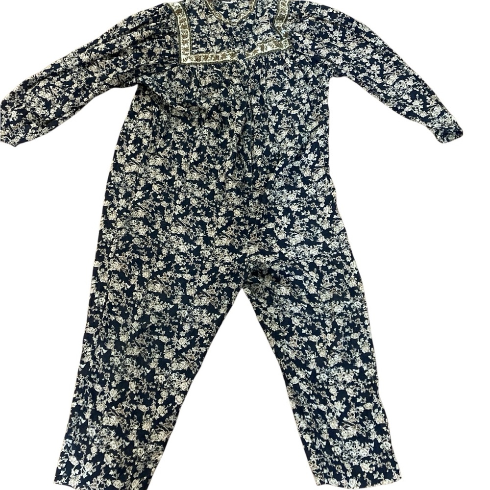 Isabel Marant Blue and White Floral Jumpsuit